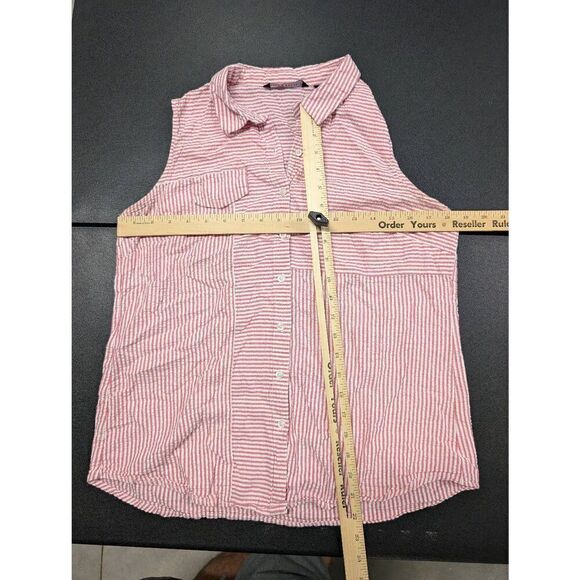 Anthropologie Women's Red and White Shirt - Picture 4 of 4